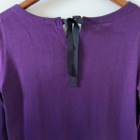 Ann Taylor LOFT Wool Blend Plum Purple Front Pocket Sweater Size S - Picture 8 of 12